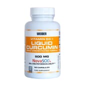 Liquid Curcumin + Vitamina D3 90 Caps de Weider