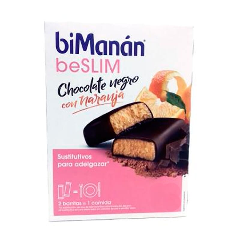BeSlim Barritas Chocolate Naranja 31g 10 Barritas de Bimanán