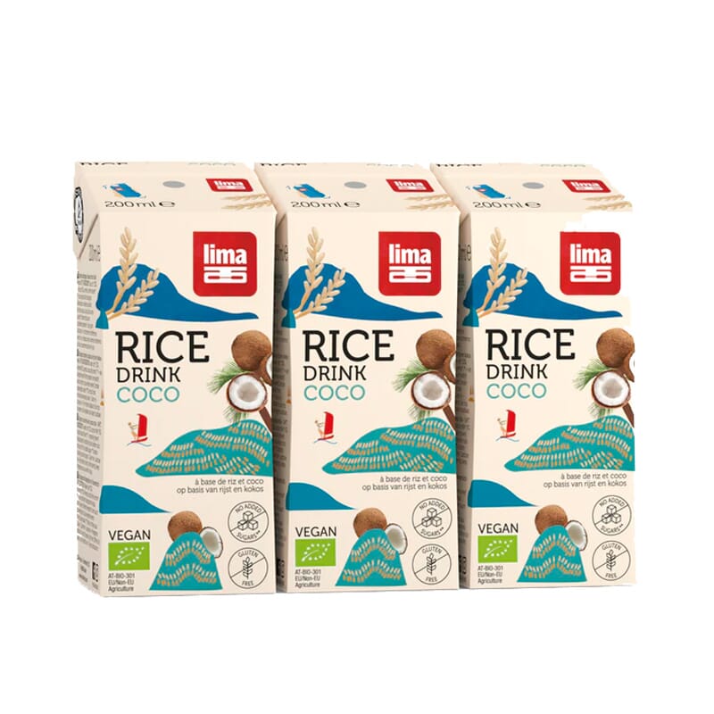 Bebida De Arroz Y Coco 3 Uds de 200 ml