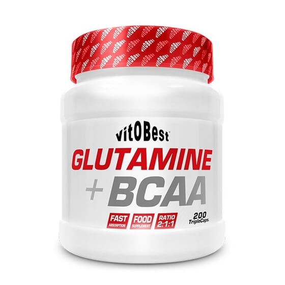 Glutamine + BCAA Triplecaps 200 Uds de Vitobest