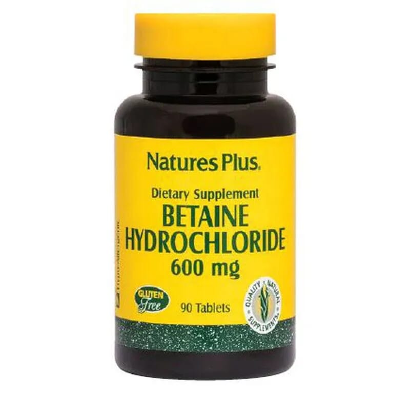 Betaina Hydrochloride 600Mg 90 Tabs