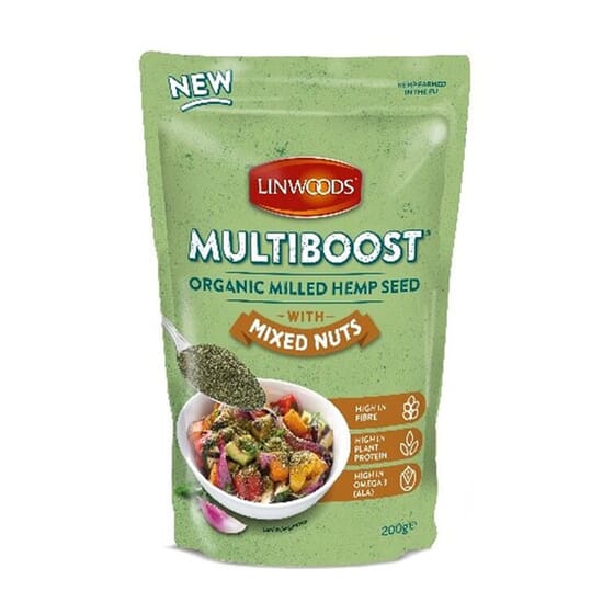 Multiboost Semillas Molidas De Cáñamo Y Frutos Secos Bio 200g - Linwoods