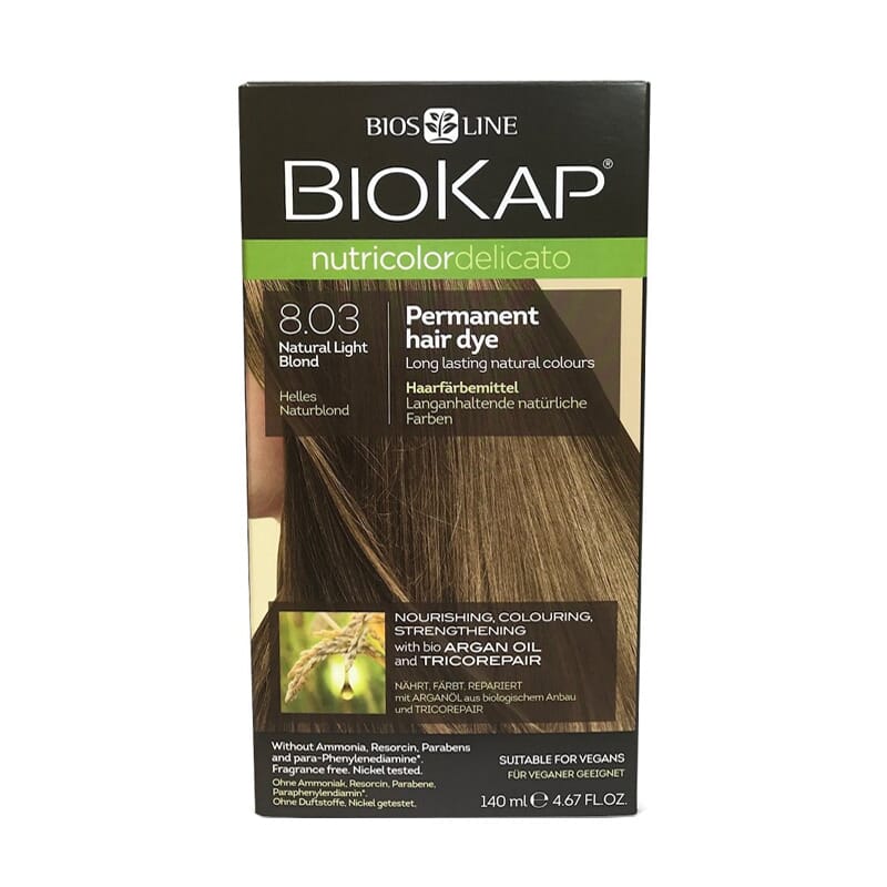 Nutricolordelicato Tinte Rubio Claro Natural Bio 8.03 140 ml de Biokap