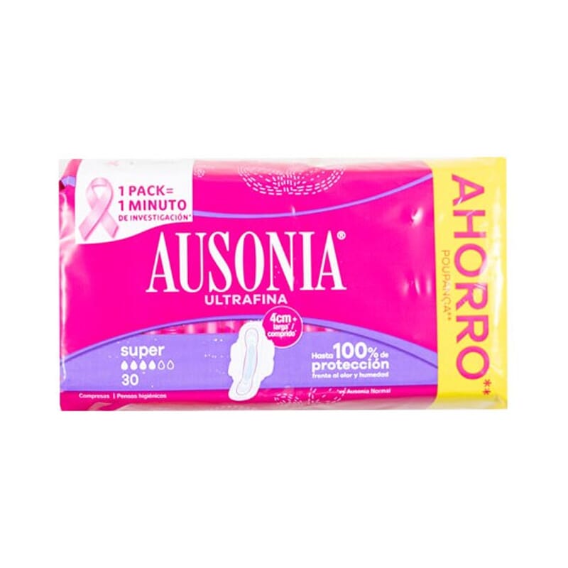 Ausonia Ultrafina Super Pack Ahorro 30 Uds