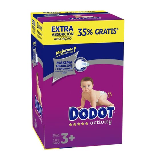 Dodot Activity Ultra Absorbant T-3 35% Offert 120 Unités de Dodot
