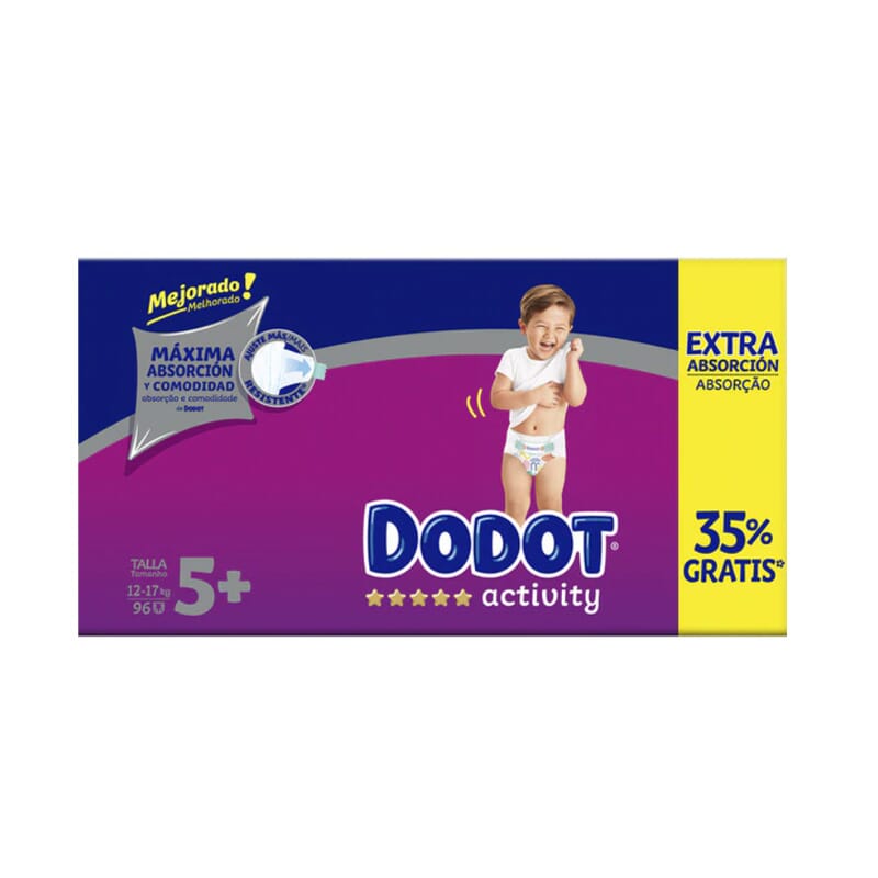 Dodot Activity Extra Absorción T-5 35% Gratis 96 Uds