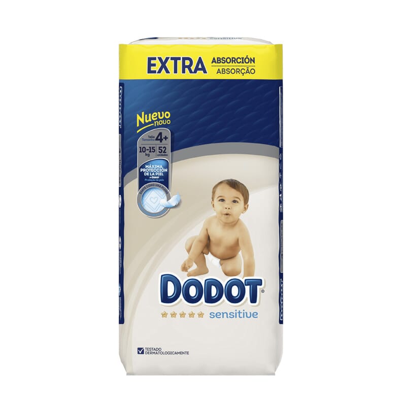 Dodot Sensitive Extra Absorción T-4 52 Uds