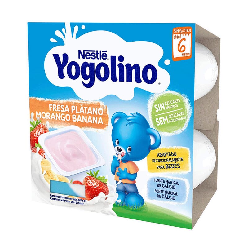 Yogolino Fresa Y Plátano 4 Uds 100g