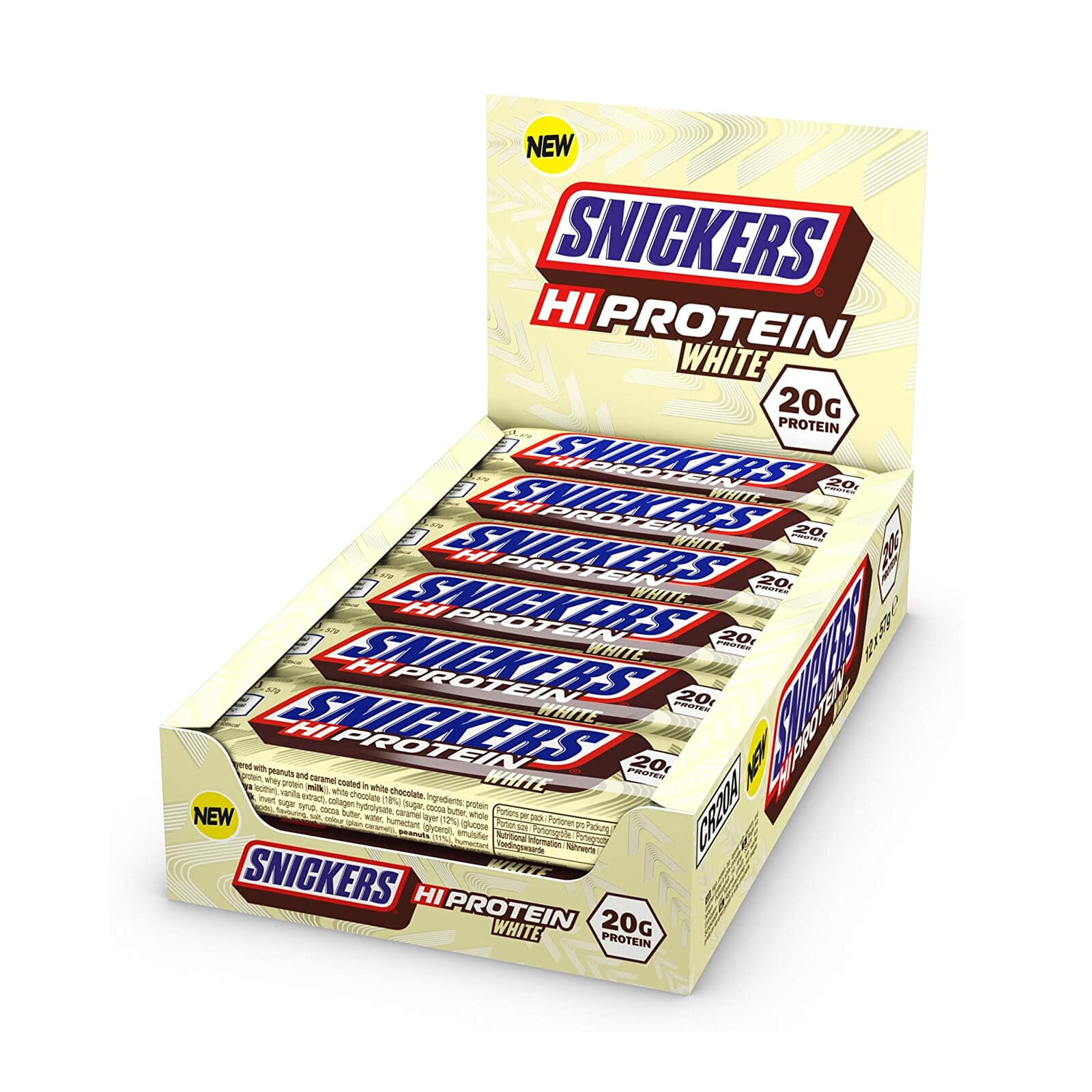 Snickers High Protein White Bar 57g 12 Barritas