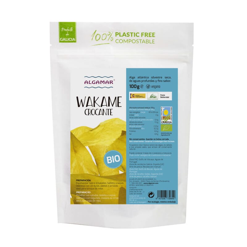 Alga Wakame Crocante Bio 100g