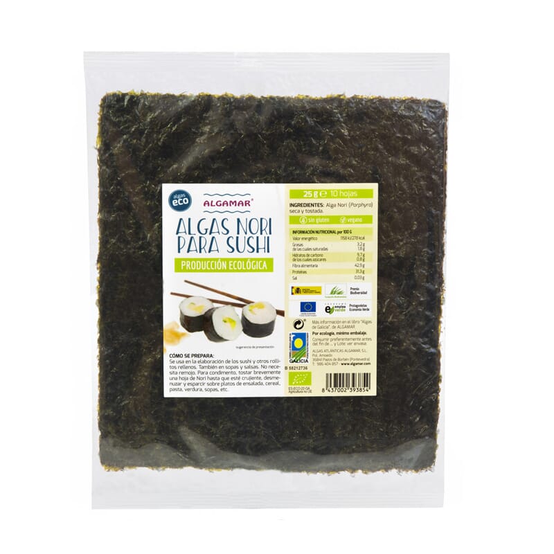 Algas Nori Para Sushi Eco 25g