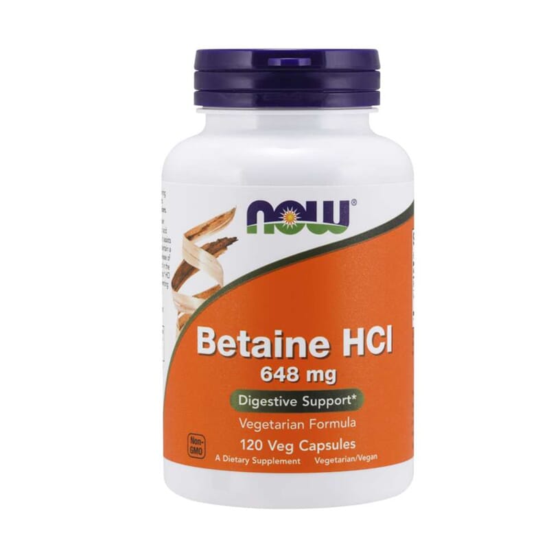 Betaine HCI 648 mg 120 VCaps