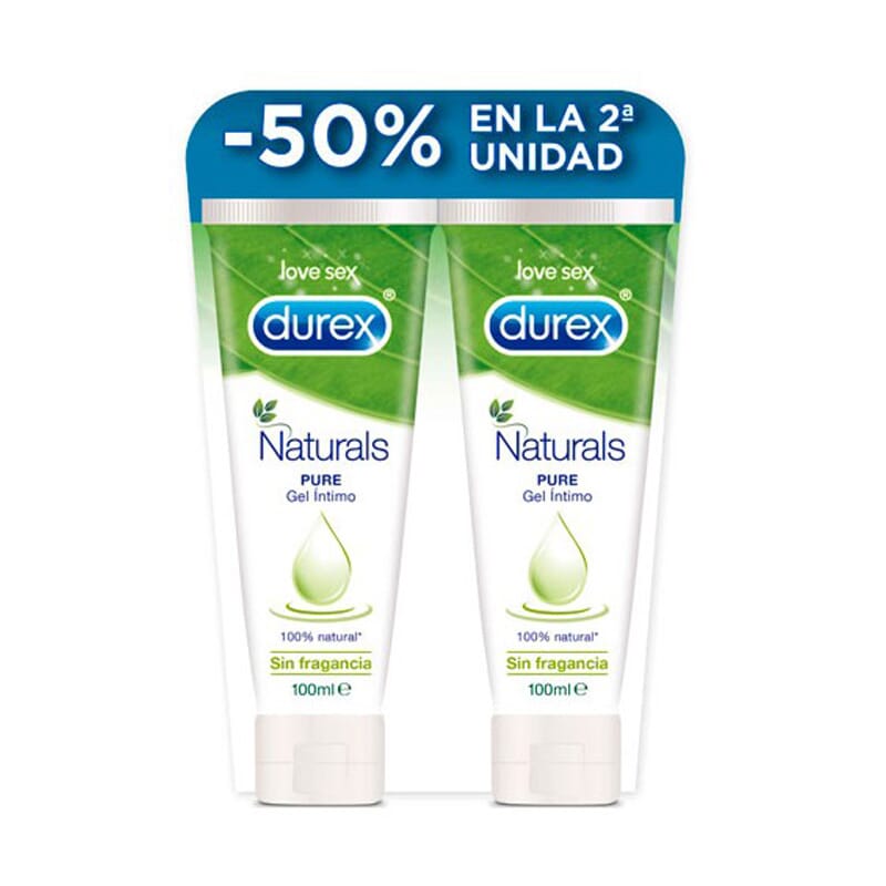 Duplo Durex Naturals Lubricante 100 ml 2 Uds