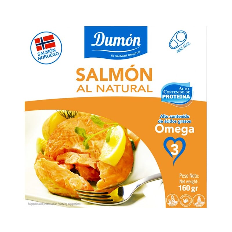 Salmón Noruego Al Natural 160g de Dumon