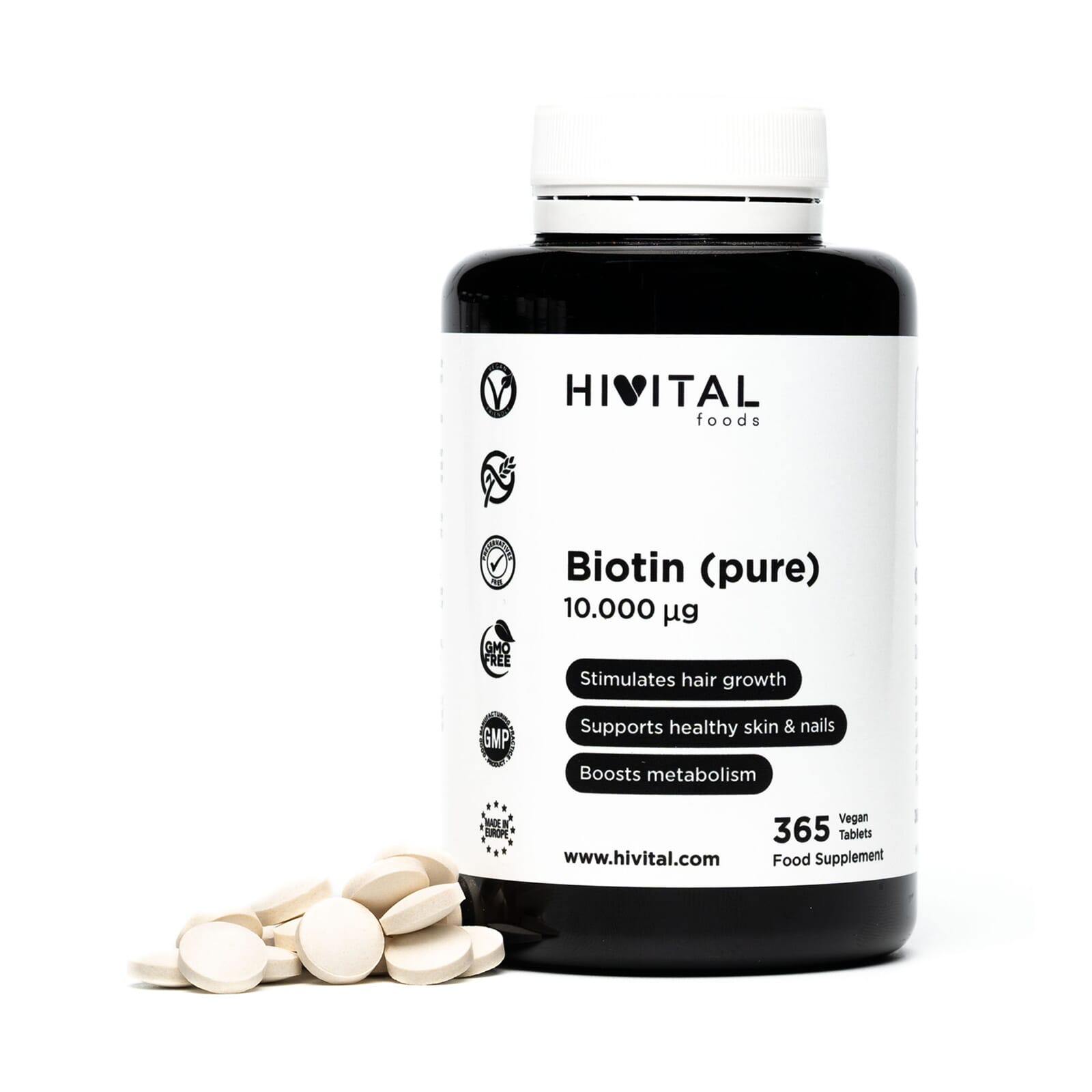 Biotina 10.000 mcg 365 Tabs