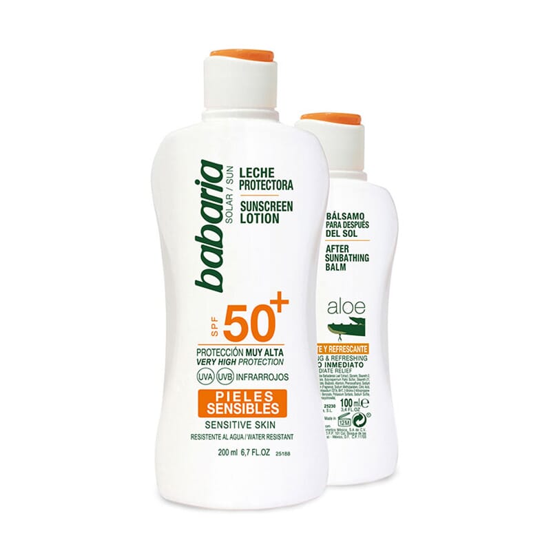 Protector Solar Pieles Sensibles SPF50+ + Bálsamo Aloe Gratis 