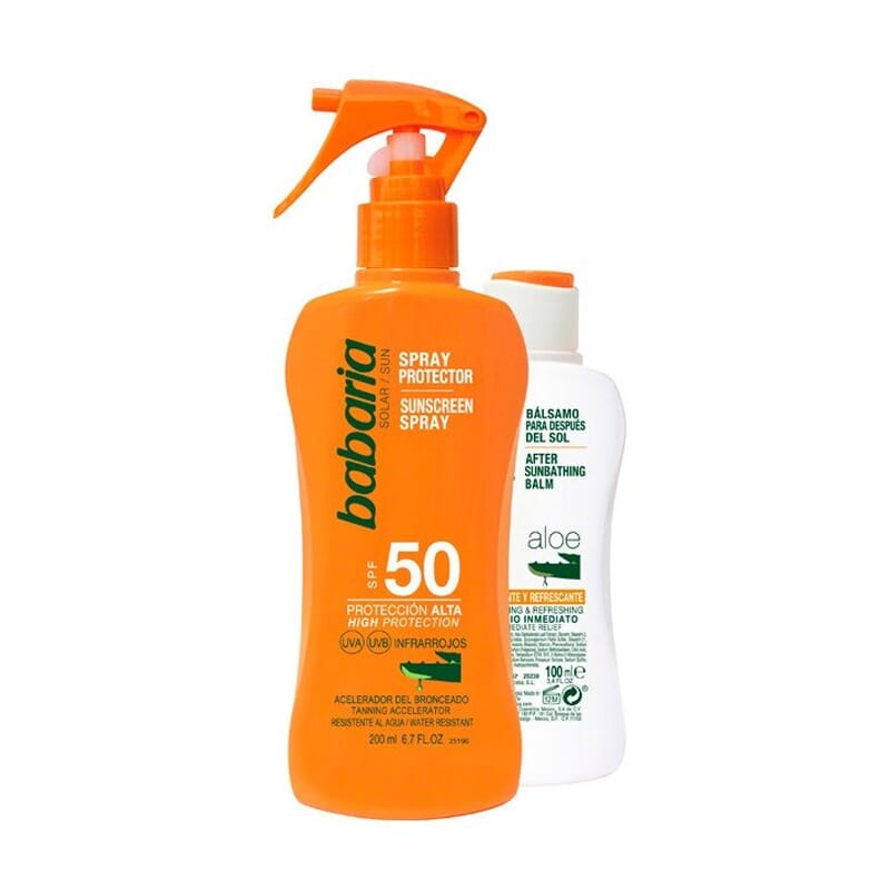 Spray Protector Solar SPF50 + Bálsamo Aloe Gratis 