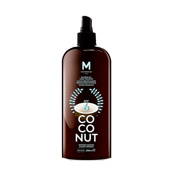 Coconut Suntan Oil Dark Tanning SPF6 200 ml MEDITERRANEO SUN