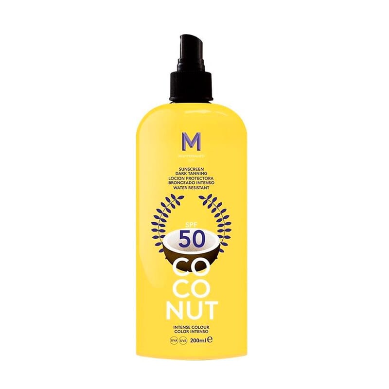 Coconut Sunscreen Dark Tanning SPF50 200 ml de MEDITERRANEO SUN