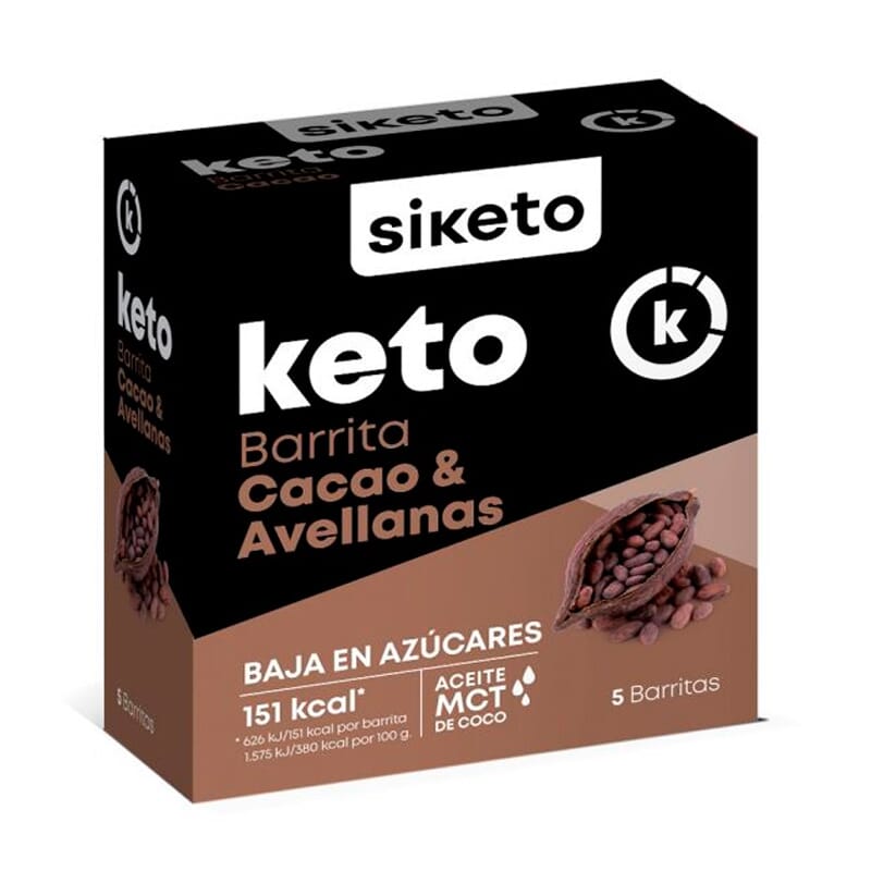 Keto Barra Cacau Avelãs 40g 5 Barras