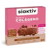 Siaktiv Snacks au Collagène Chocolat au Lait et Amandes 40g 3 Barres de Siken