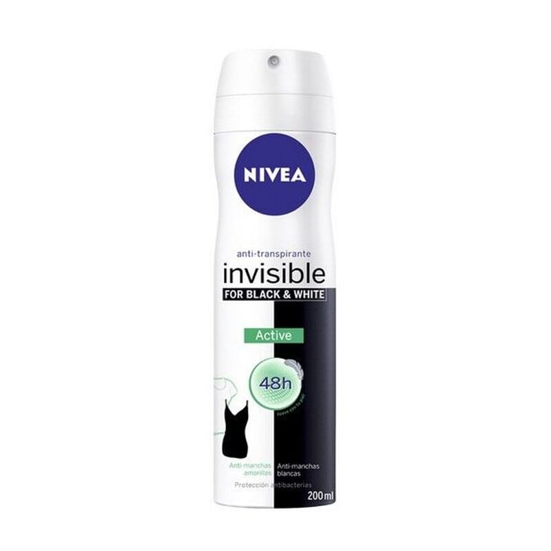 Black White Invisible Active Desodorante Spray 200 ml