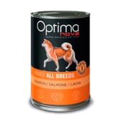 Alimento Umido per Cani Adulti Salmone 400g di Optima Nova