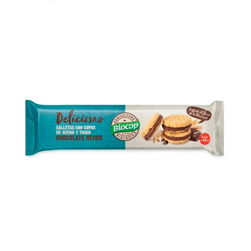 Deliciosas Galletas Con Copos De Avena Y Trigo Chocolate Negro 150g