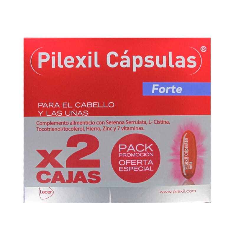 Duplo Pilexil Cápsulas Forte 100 Caps 2 Uds de Pilexil