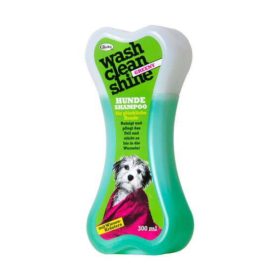 Wash Clean Shine Greeny Shampoo per Cani 300 ml di Quiko