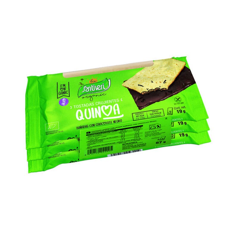 Tostadas Crujientes Quinoa Chocolate Negro Bio 19g 3 Uds