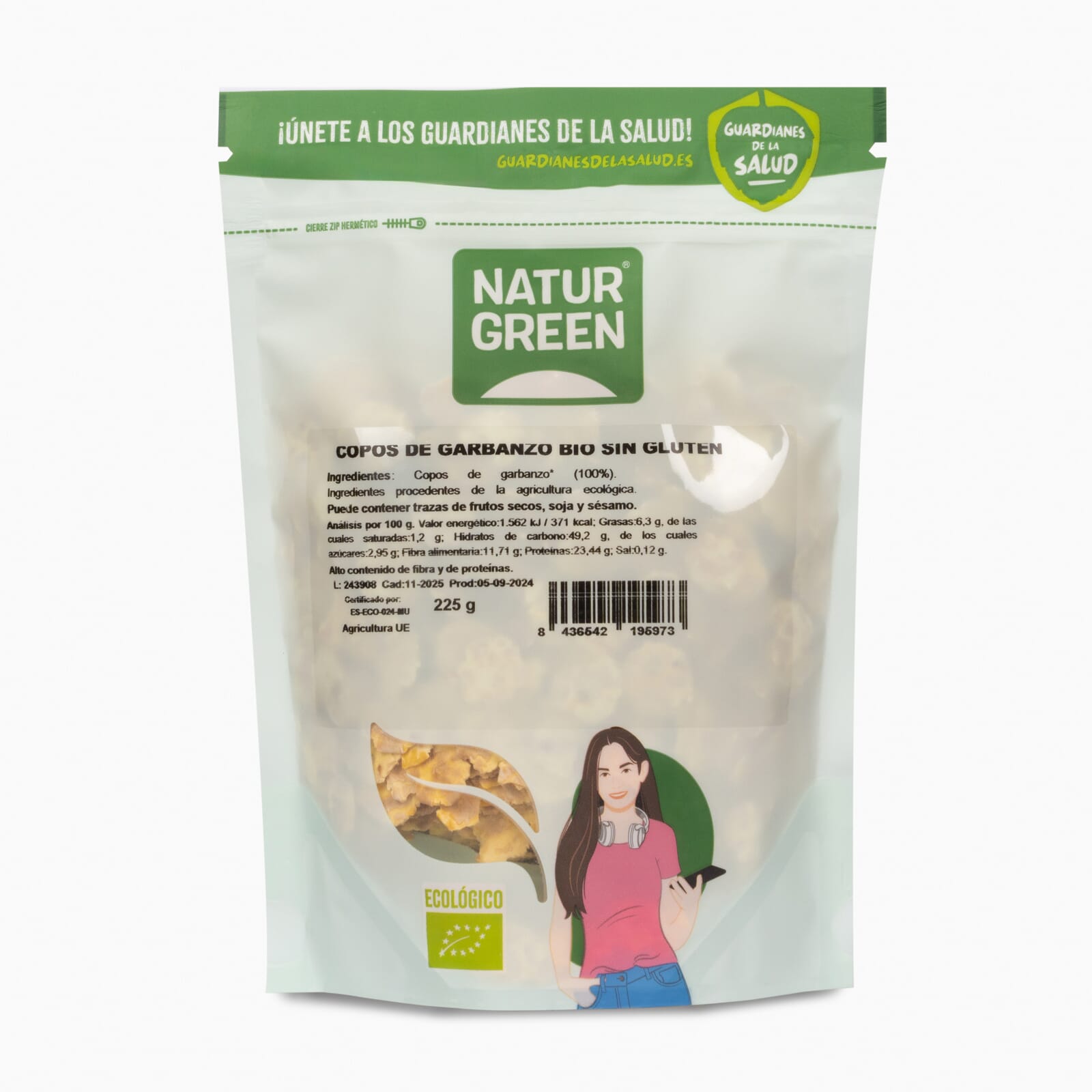 Copos De Garbanzos Bio 225g