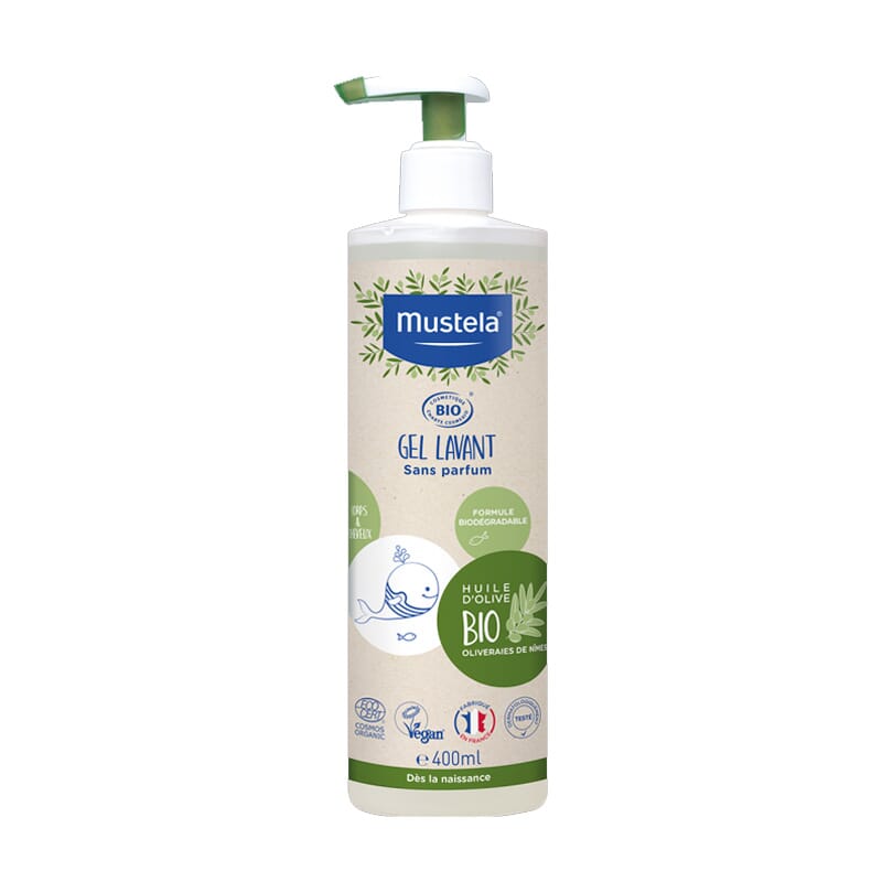 Gel Champú Sin Perfume Bio 400 ml de Mustela