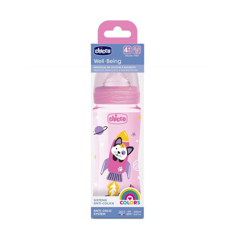 Biberón Well Being Silicona 4M+ 330 ml