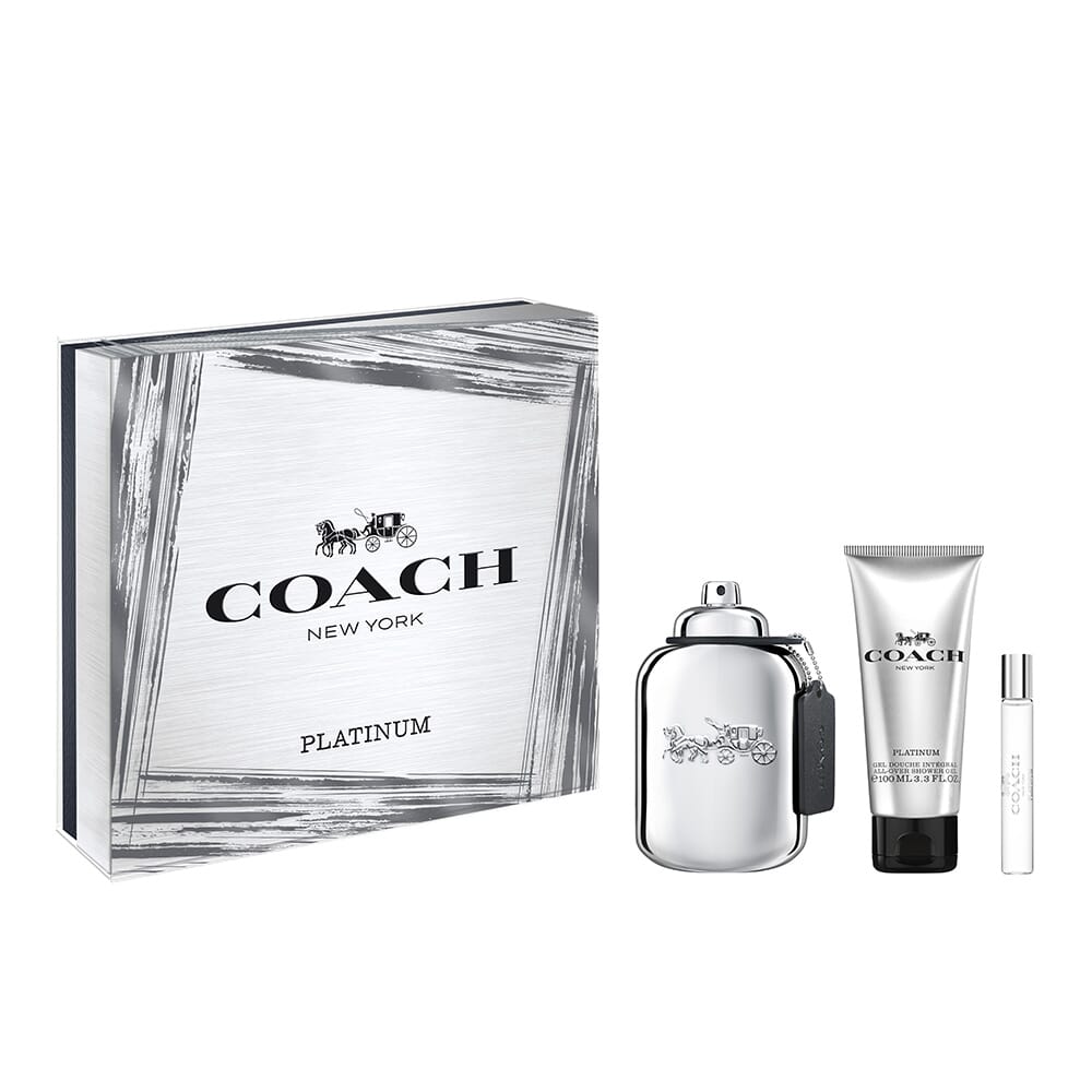 Coach Platinum EDP 100 ml + Loción Corporal 100 ml + Mini 7,5 ml