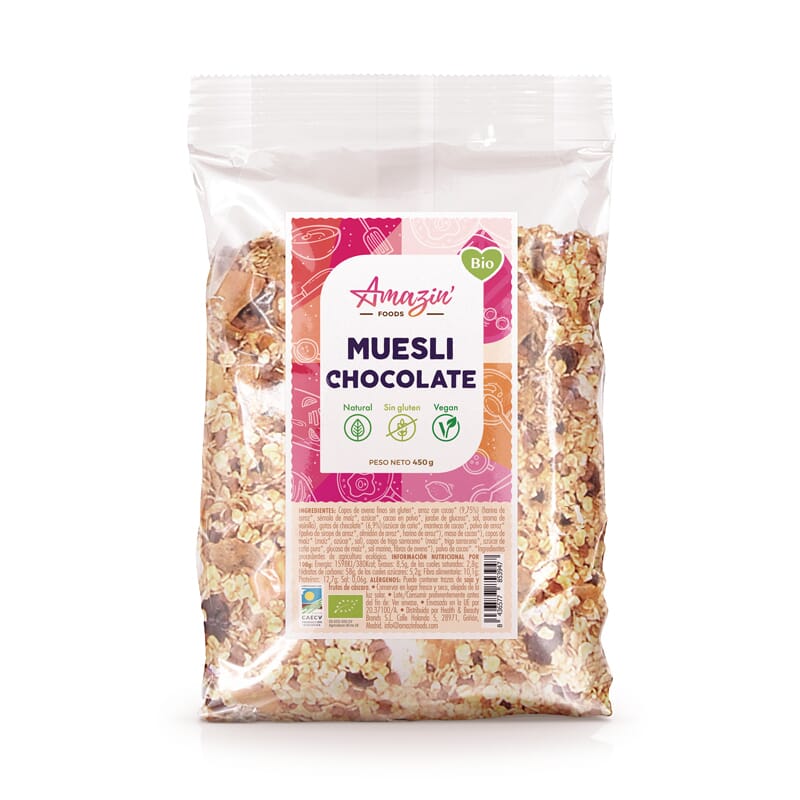 Muesli Chocolate Bio Sin Gluten 450g