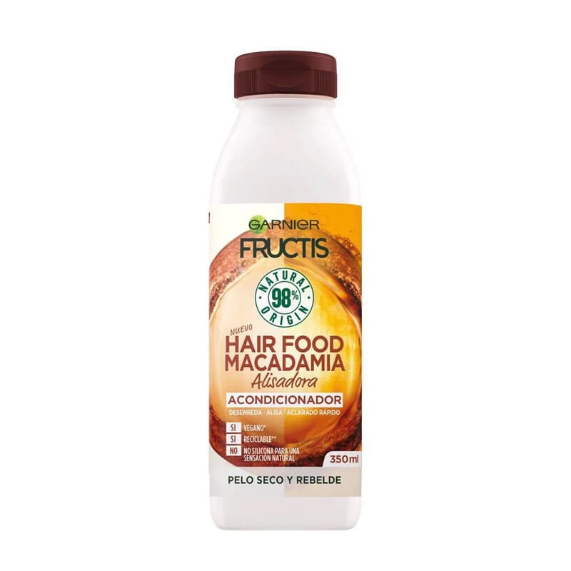 Fructis Hair Food Macadamia Acondicionador Alisador 350 ml