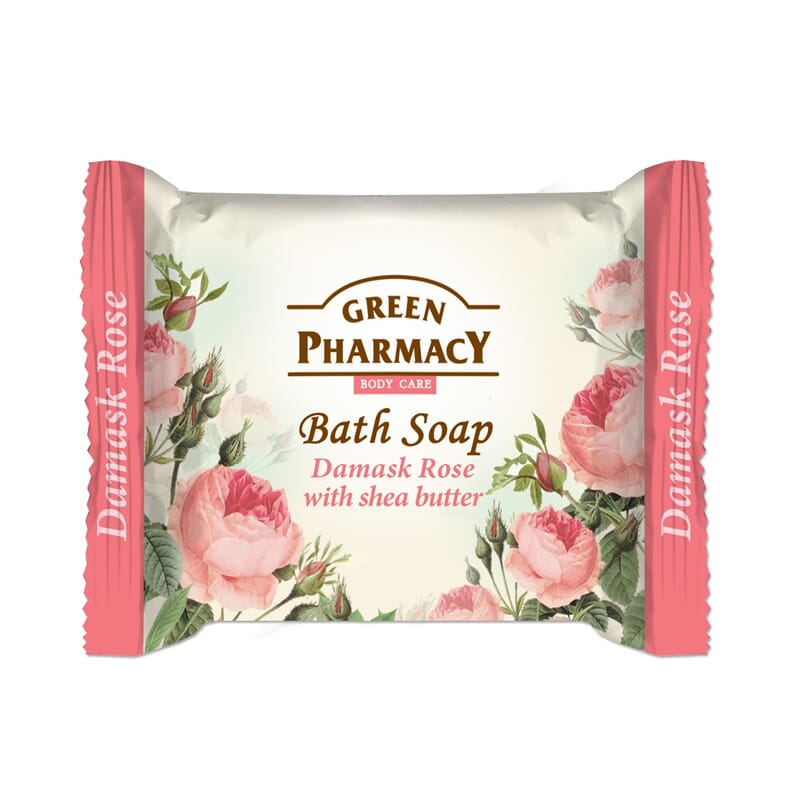Sabonete de Banho Em Barra Rosa Damasco Com Manteiga De Karité 100 ml