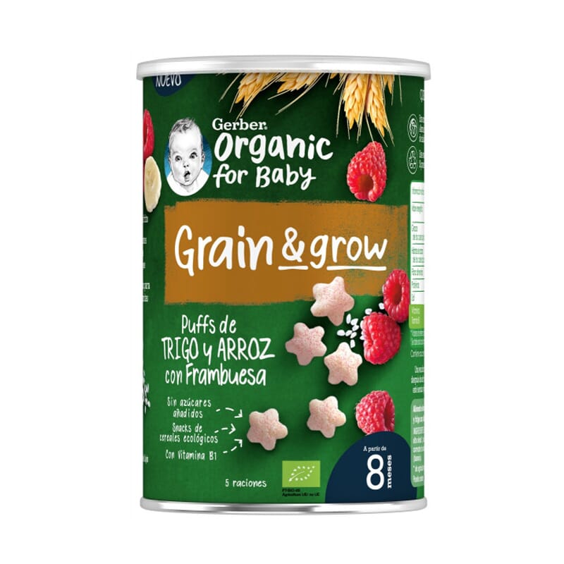 Grain Grow Puffs De Trigo Y Arroz Con Frambuesa Bio 35g