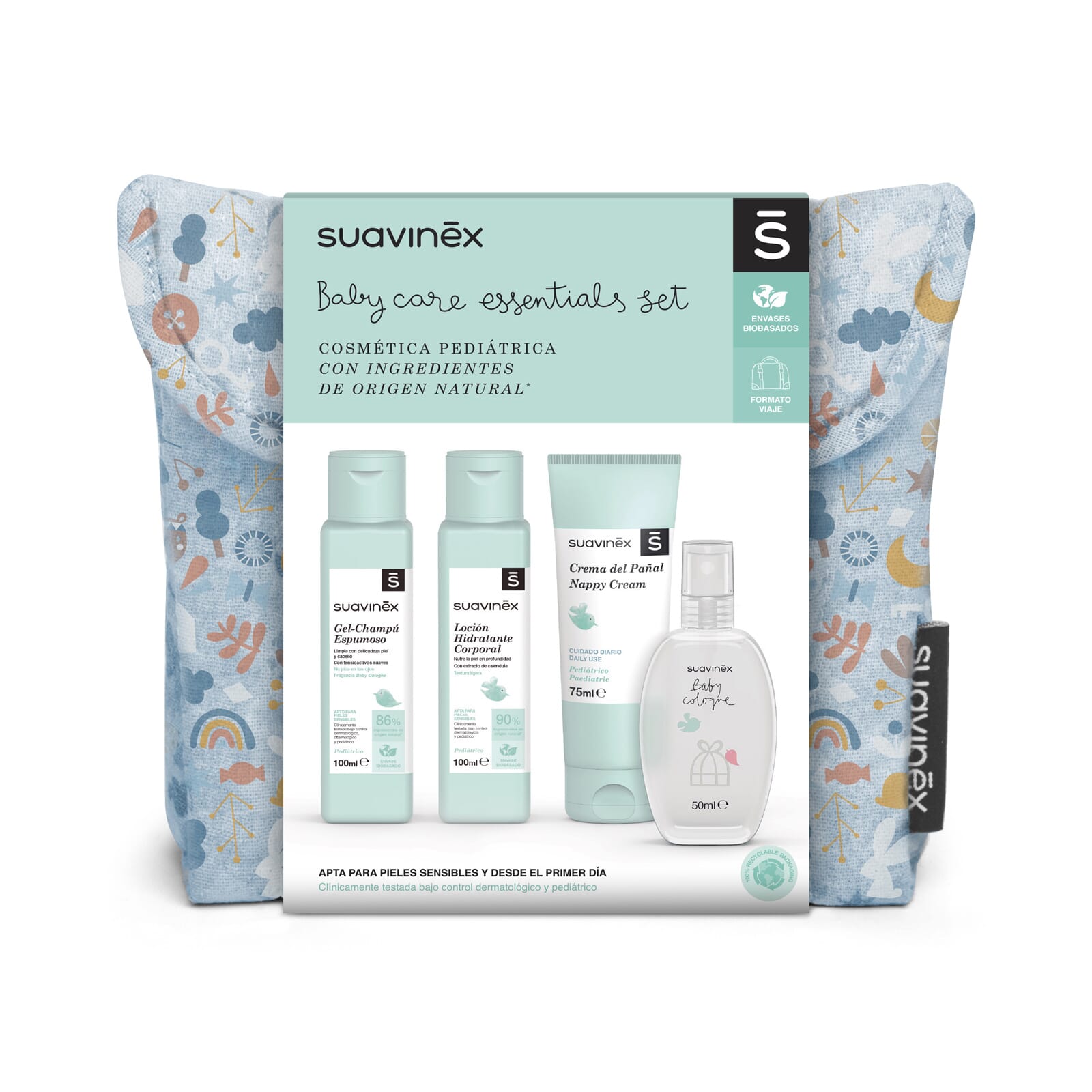 Baby Set Azul Gel-Champú + Loción + Crema Pañal + Colonia