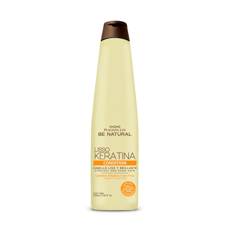 Lisso Keratina Acondicionador Cabello Liso Y Brillante 350 ml de Be Natural
