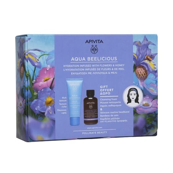 Aqua Beelicious Confort Creme Hidratante + Rosto Olhos + Bandolete da Apivita