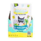 Aruba Cat Ganso E Carne De Vaca Orgânicos Com Brócolos E Tupinambo 70g 10 Unds da Aruba Pet Nutrition