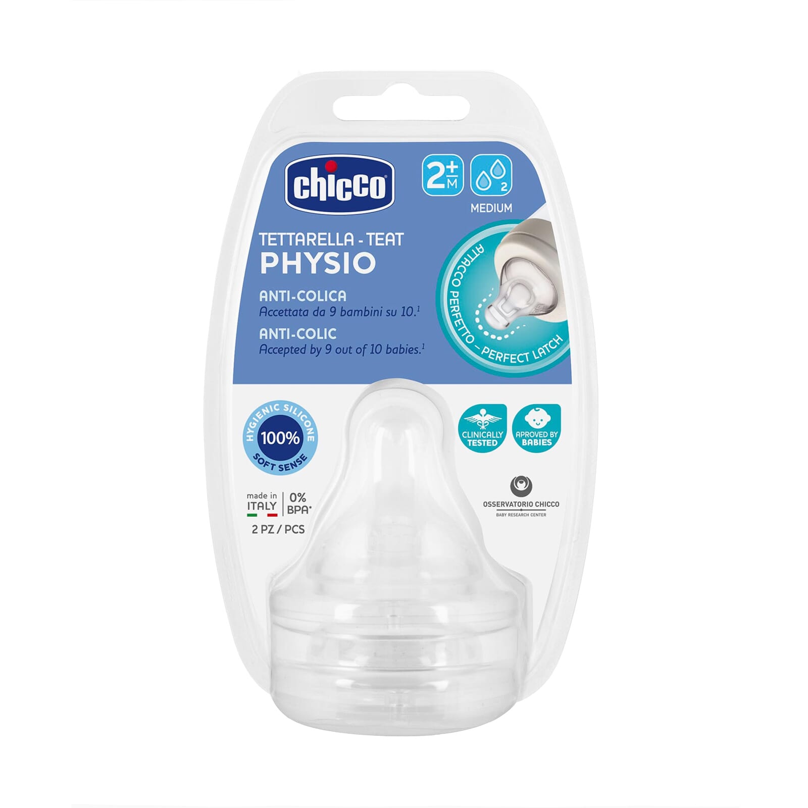 Tetina Physio 2M+ Anticolico 2 Uds