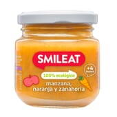 Tarrito Ecológico Manzana Naranja Y Zanahoria 4M+ 130g de Smileat