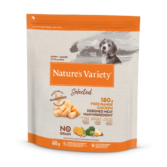 Selected Dog Puppy Junior Free Range Chicken 600g de Nature's Variety