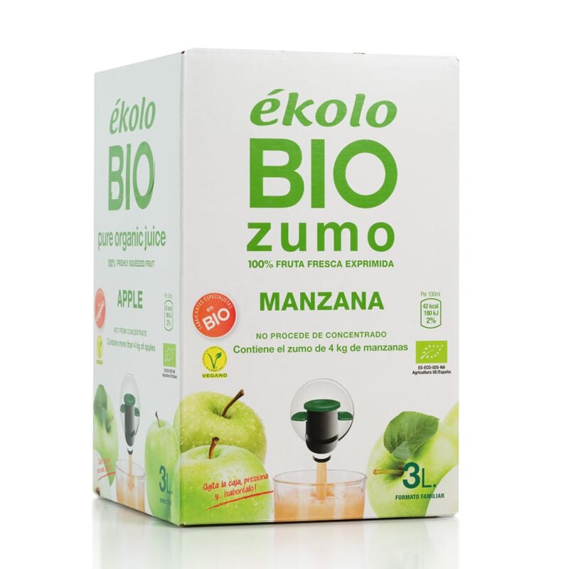 Bag In Box Zumo De Manzana Bio 3 L