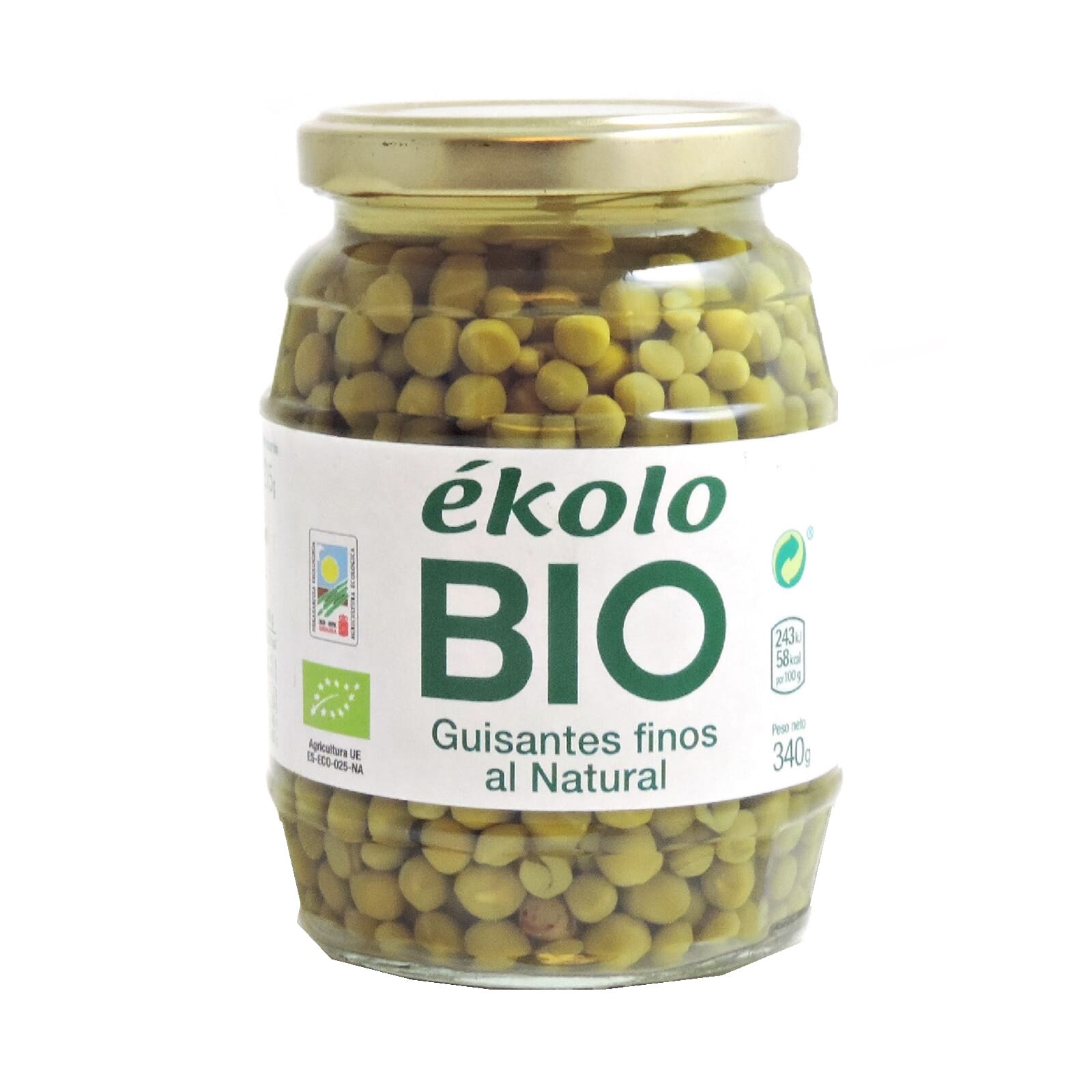 Guisantes Finos Al Natural Extra Bio 340g