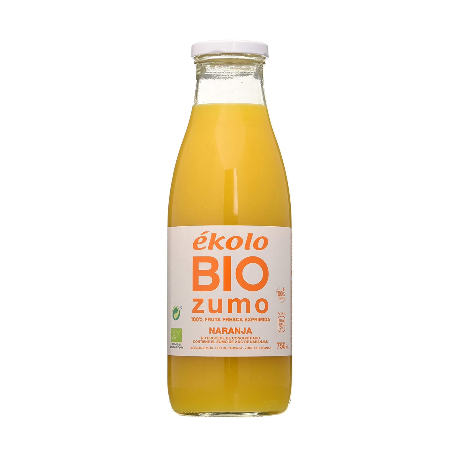 Orangensaft 100% ausgedrückt. Bio. 750 ml