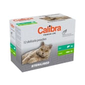 Cat Sterilised Premium Line Hígado Y Salmón 100g 12 Uds de Calibra